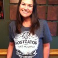 Kim wearing HostGator tshirt