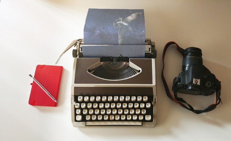 Typewriter and camera